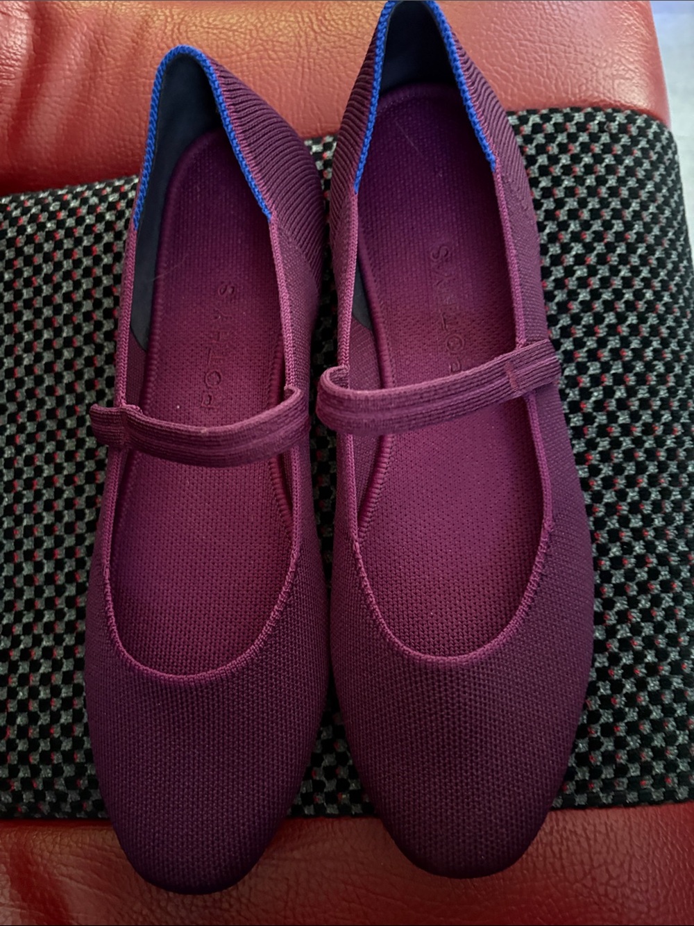 Rothy’s Plum Mary Jane Flats